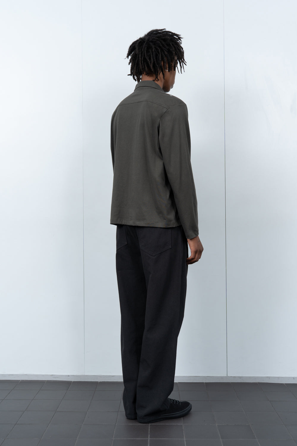 L/S WALTER POLO - GRANITE