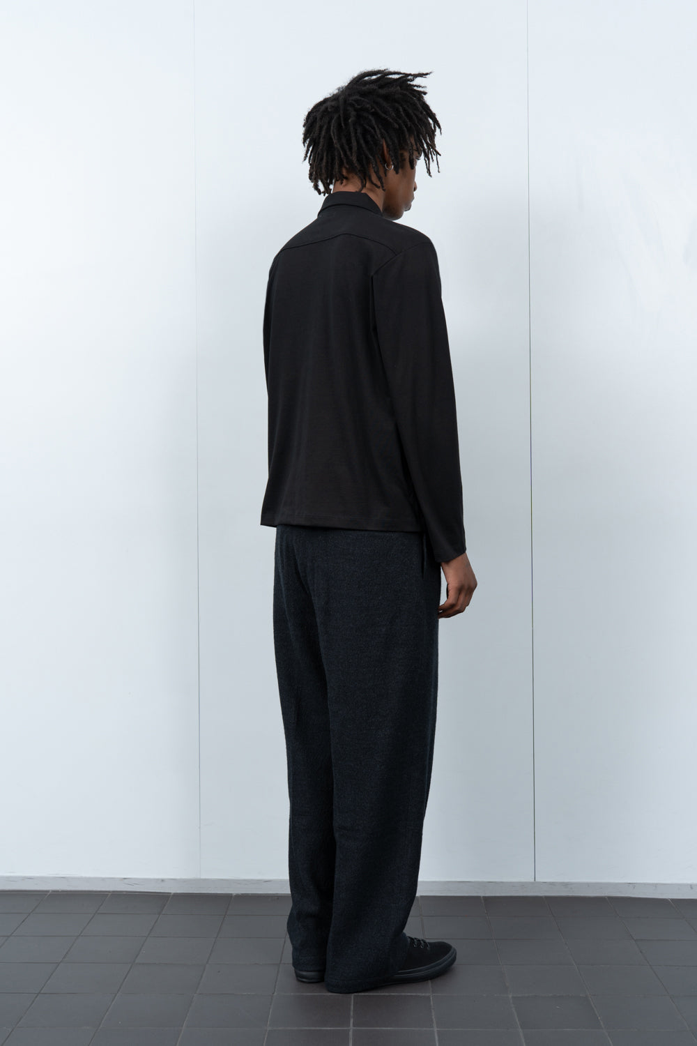 L/S WALTER POLO - BLACK