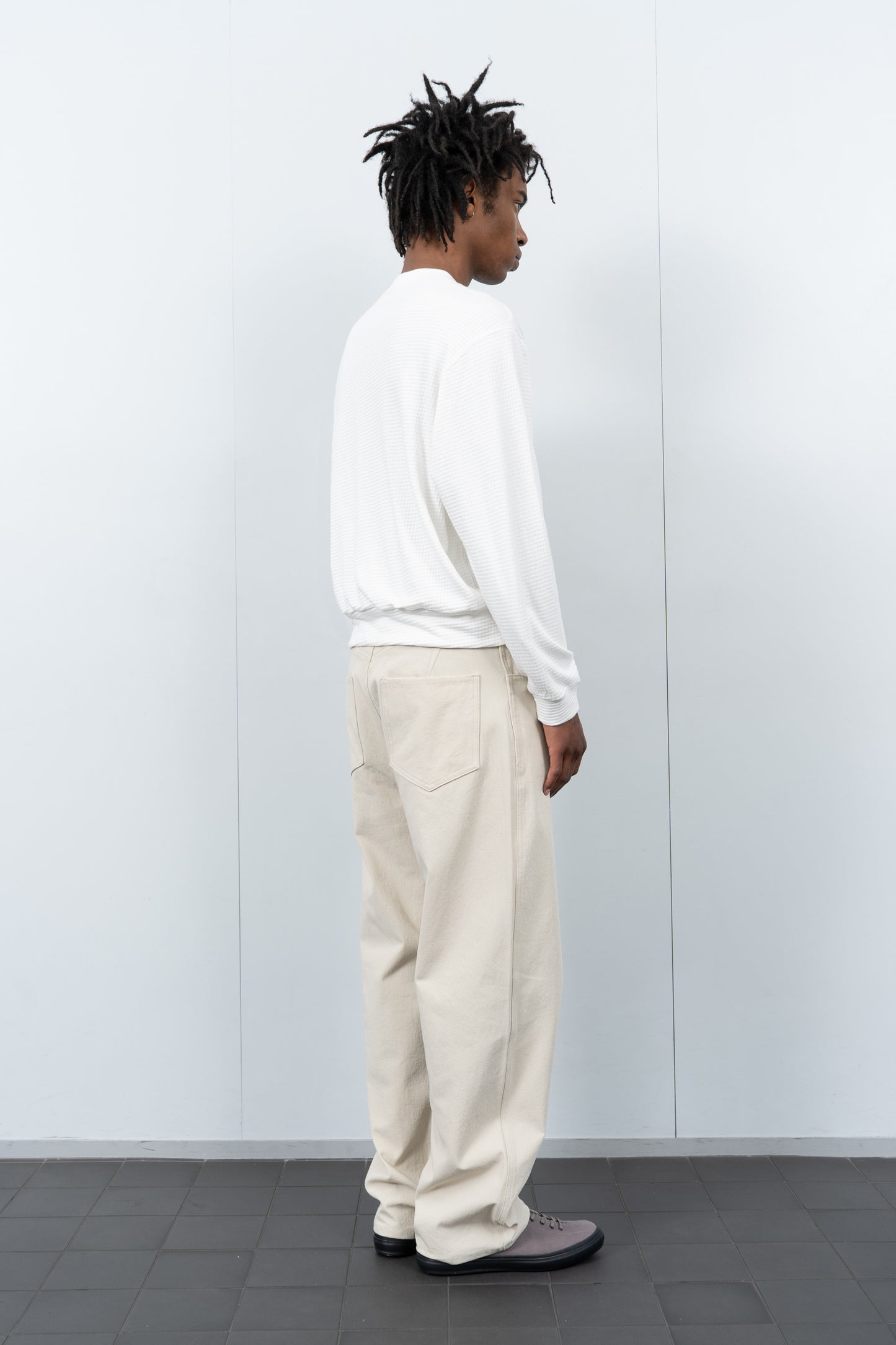 2-PLY GAUZE CREWNECK - WHITE