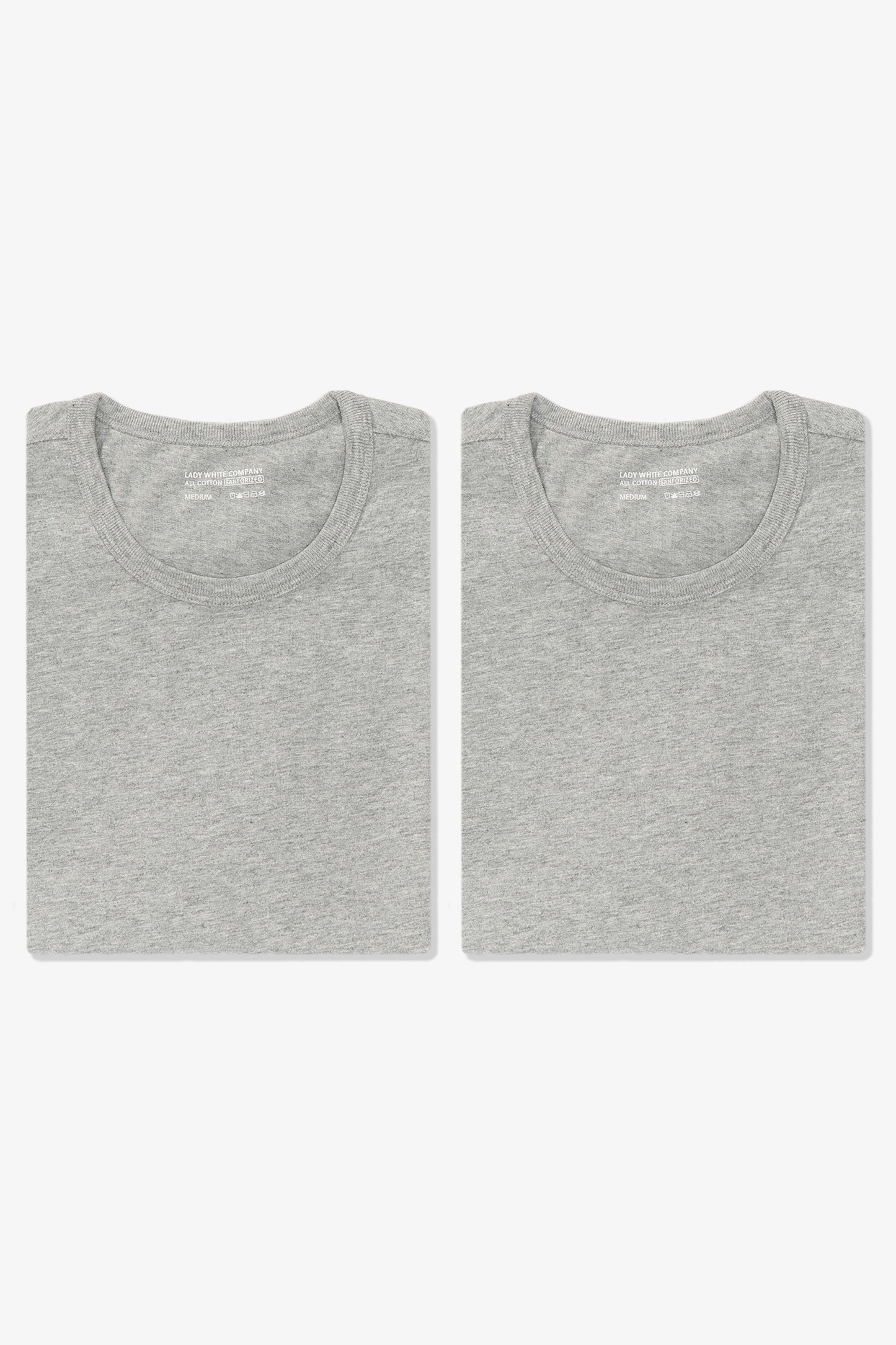 Overhead flat-lay of LW101 Our T-shirt, 2-pack