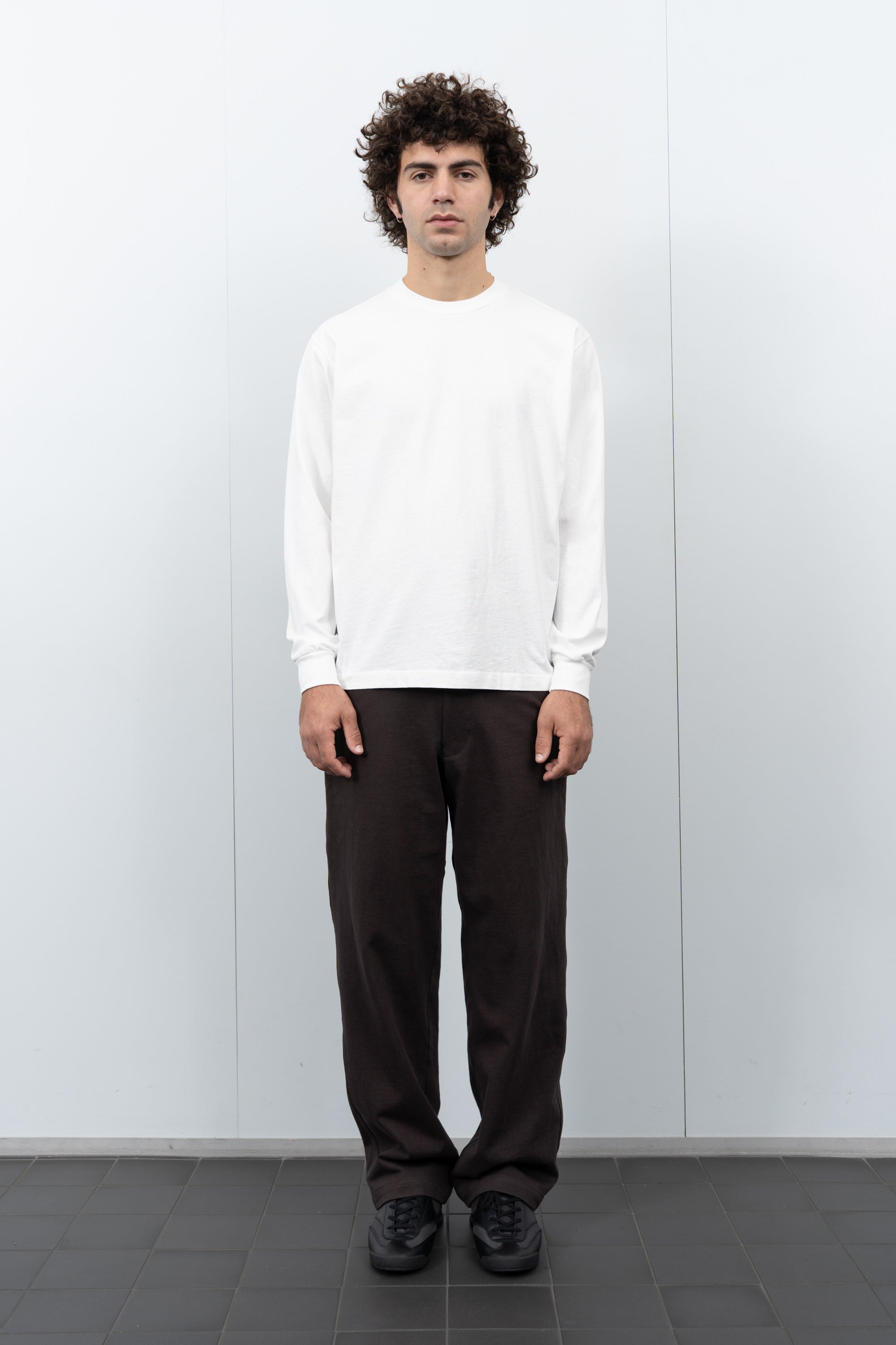 LW102LS LS Municipal T-shirt on a model