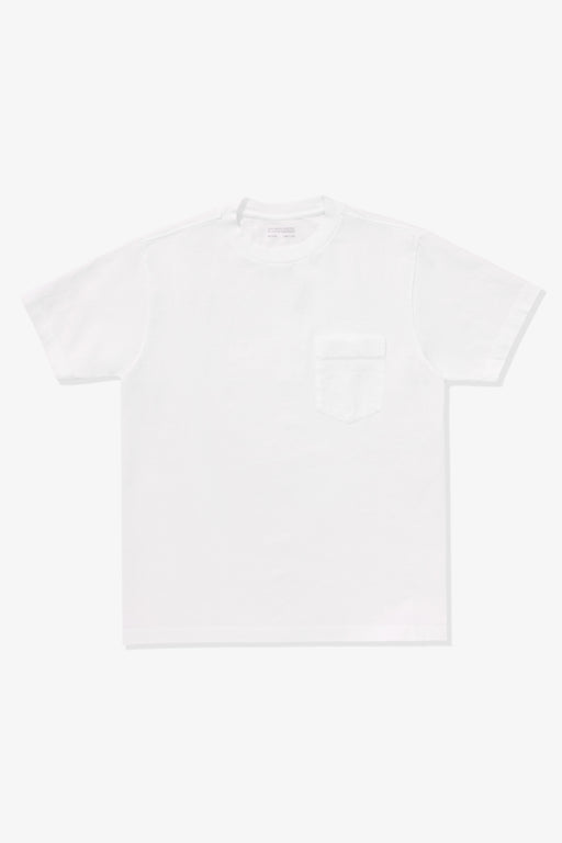 Full front flat overview of LW1120 Balta Pocket T-shirt in White